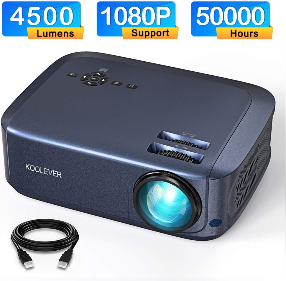 Video Proyector, 4500 lúmenes 1080P LCD Proyector Full HD con una ...