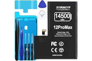 XYIRMCYF 14500mAh Super Capacity Battery Compatible with iPhone 12 Pro Max, 0 Cycle Li-Polymer Replacement Battery for iPhone