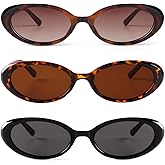 JUDOO Tiny Small 90s Sunglasses for Women Men Retro Oval Tinted Glasses