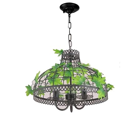 Gengj Lustre Vintage De Cage à Oiseaux En Fer Forgé Modèle