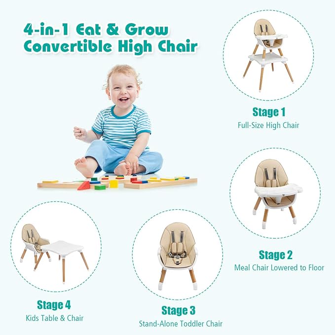 baby joy 4 in 1 high chair