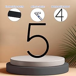 TILUODA 5 inch self-adhesive house number, modern