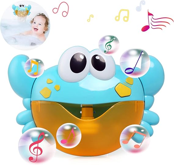 NEWSTYLE Bath Toy, Bubble Bath Maker Automatic Crab Bubble Machine with