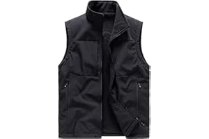 Golf Vests for Men Fashion Zip Up Fleece Winter Warm Outwear Lightweight Sleeveless Jacket Hiking Running Outfits