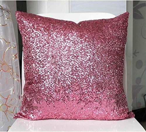 Solid Color Glitter Sequins Throw Pillow Case Cafe Home Decor Cushion Covers Pink