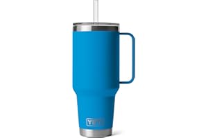 YETI Rambler 42 oz Straw Mug, Vacuum Insulated, Stainless Steel, Big Wave Blue