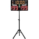 LUCKY TIME Electronic Basketball Scoreboard with Buzzer, Digital Scoreboard with Remote,Portable Score Keeper Battery Powered Score Board for Sports Games
