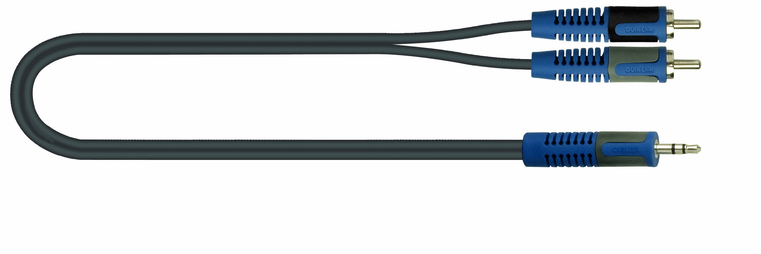 Roksolid 5m 2x Male Phono to 1x 3.5mm Stereo Jack Audio Cable