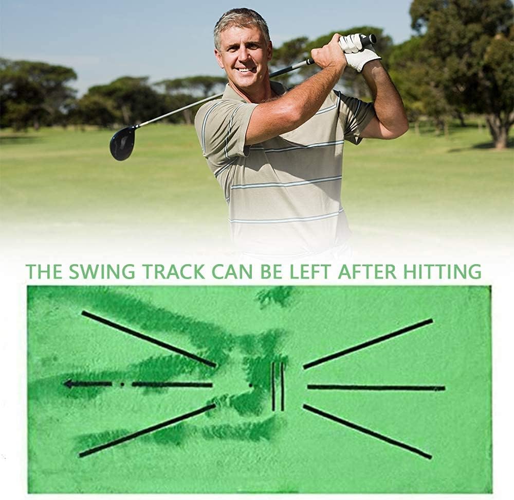 Amazon ゴルフ練習用マット 30 60cm ゴルフスイング練習マット ボールを打った後スイング軌道を残す プレミアムベルベット人工芝ゴルフバッティングマット 自宅 室内 屋外 練習用 ゴルフスイング練習マット Fanaticalpurchasejp ショット用マット