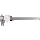 HFS Imperial 0-6 Inch Dial Caliper, &plusmn;0.001 Inch Accuracy, 4-Way Measuring Tool
