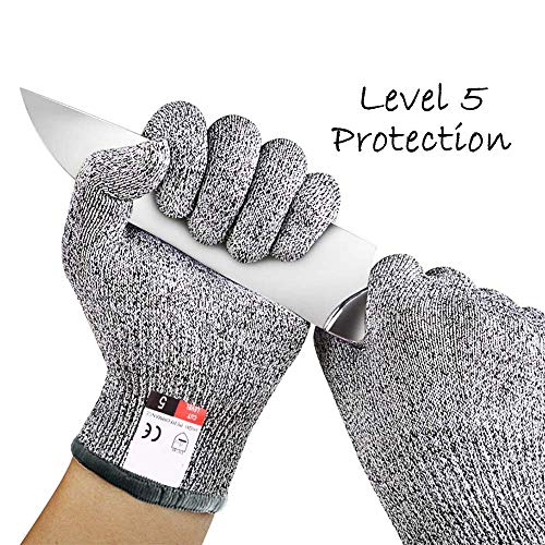 Oyster Knife,Oyster Shucking Knife,Oyster Shucker,(2 knives+1 pair gloves) Cut-proof Gloves Cut Resistant Level 5 Protection Seafood Opener Kit Thicker Stainless Steel Blade for Home,BBQ,Party