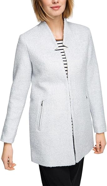 light blue boucle coat