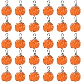 SUNNYCLUE 1 Box 30Pcs Pumpkin Jewelry Charms Thanksgiving Resin Charms Bulk Fall Autumn Harvest Holiday Orange Vegetable Pendants with Stainless Steel Loops for Earrings Making DIY Craft Halloween