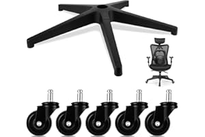 YAYODS 28" Heavy Duty Office Chair Base Replacement with Wheels(Set of 5), Desk Chair Base Replacement Universal Gas Cylinder