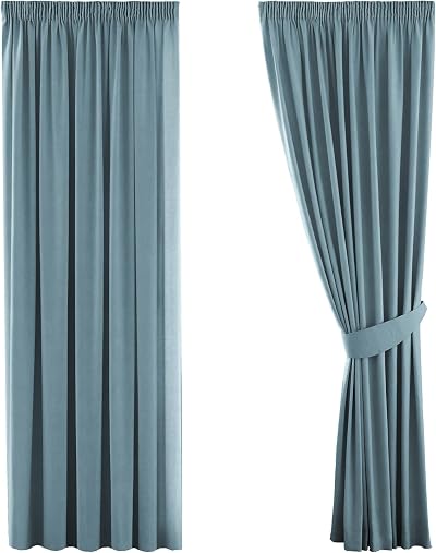 H.Versailtex Citadel Blackout Curtains 2 Panels 46x72 Pencil Pleat Room
