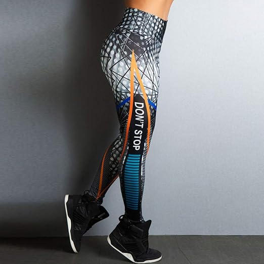 Dongwall Leggings de Fitness con Estampado de Letras para Mujer ...
