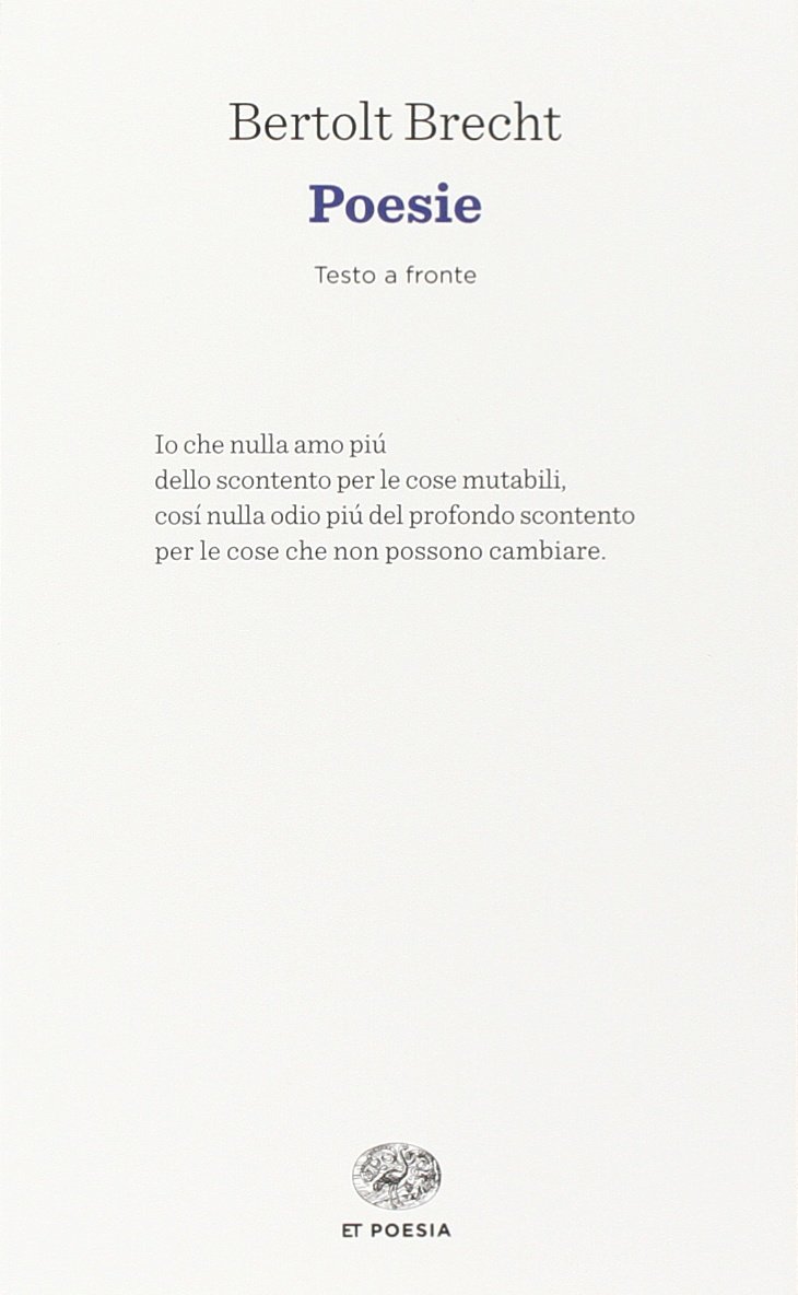 Le Poesie Amazon It Brecht Bertolt Libri