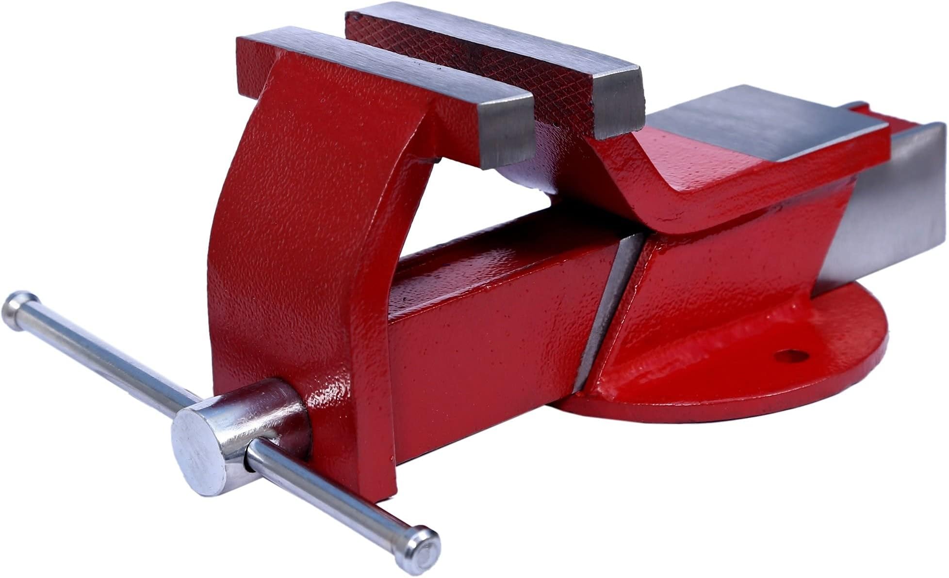 Metal Power 80 mm (3") Steel Bench Vice with Fixed Base (Red Structure)