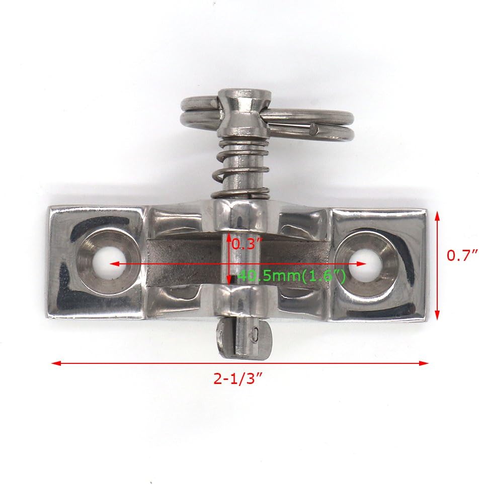 VTurboWay 4 Pack Bimini Top Deck Hinge with Pin and Ring, 316 Stainless Steel, Free Installation Screws : Sports & Outdoors