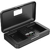 Baynice NP-W235 Multi-Function Dual Slot Battery Charger for Fujifilm XT5, XT4, GFX 50S II, GFX 100S, XH2, XH2S, XS20 Camera, with Charging Percentage Display 2 SD Card Slot Type-C Input