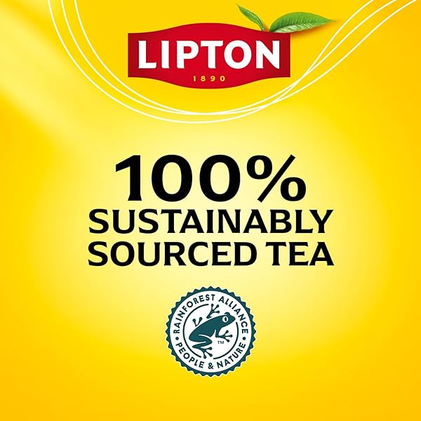 LIPTON BLACK TEA BAGS, HOT OR ICED HIGH CAFFEINE TEA, 100 TOTAL BAGS