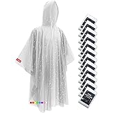 Hitituto Rain Ponchos for Adults - Extra Long Emergency Poncho with Hood, 6/12/24 Family Pack Raincoat, Home Survival Kits