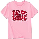 Toddler Girls Valentine's Shirt Cute Love Heart T-Shirts Kids Valentine's Shirts 2-10 Years