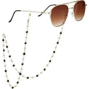 Bruklan Glasses Chains for Women and Girl,Colorful Reading Glasses Lanyards Beads Eyeglass Neck Cord Strap Holder