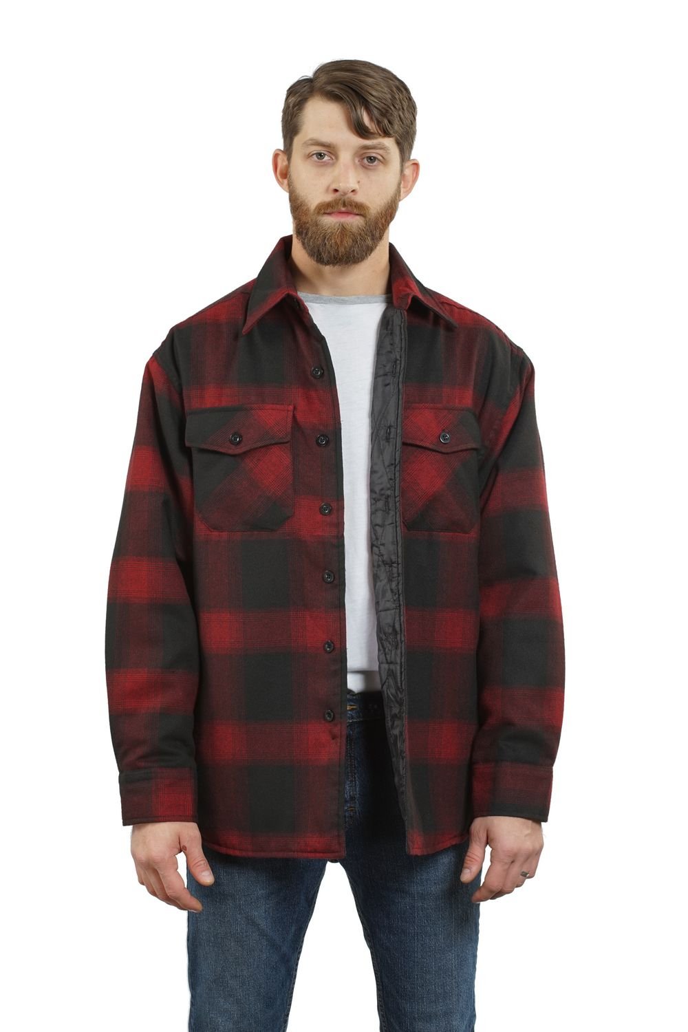 Plaid Flannel Shirt Jacket 