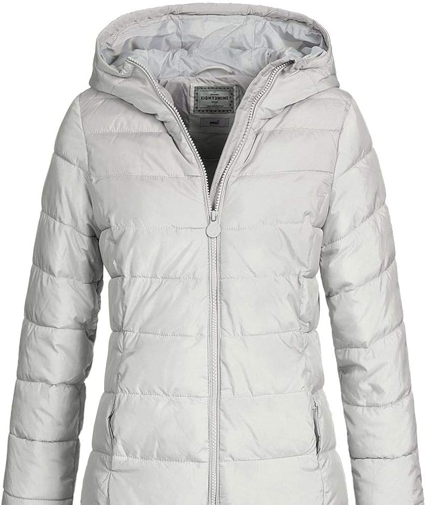 Eight2nine Damen Steppmantel Letn 039 Lange Stepp Jacke Mit Kapuze Damen Bekleidung Suenaacampo Com