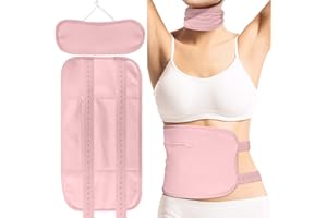 DASIUIP 2 Pack Pack Wrap Set, Adjustable Reusable Organic Pack Kit, Packs for Liver Detox with Elastic Strap Cotton Machine Washable Anti Oil Leak