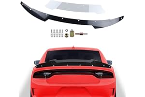 ZZDSNJ Rear Wicker Bill Spoiler 2-Piece for Dodge Charger 2015 2016 2017 2018 2019 2020 2021 SRT ScatPack Hellcat Add-on Rear Wickerbill Spoiler 2Pcs V Style
