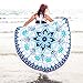 Epoch Collective Aquatic Lotus Luxury Velour Round Beach Towel with Bonus Beach Duffel Bag