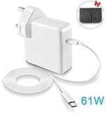 ZIMER 61w USB C Power adapter compatible with Macbook Pro USB C Charger,replacement charger for new macbook Air 2018,work with other USB C device