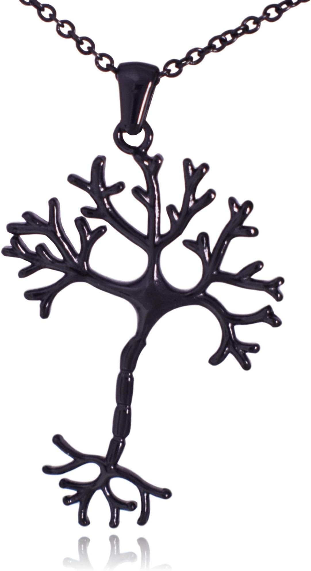 Nerve Cell Science Stainless Steel Pendant Necklace
