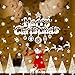 Quanhaigou Merry Christmas Wall Decals - Santa Clause/Trees/The Reindeer/Sleigh/Gifts/Balls Removable Window Stickers for Shop Room Doors