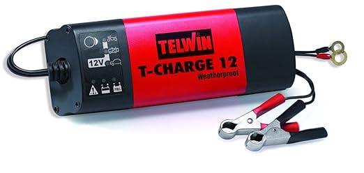 title=Telwin T-Charge 12 Caricabatterie e Mantenitore di Carica