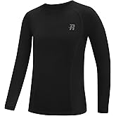 Runhit Boys Compression Shirt Kids Long Sleeve Athletic Undershirt Youth Quick Dry Base Layer for Football Baseball