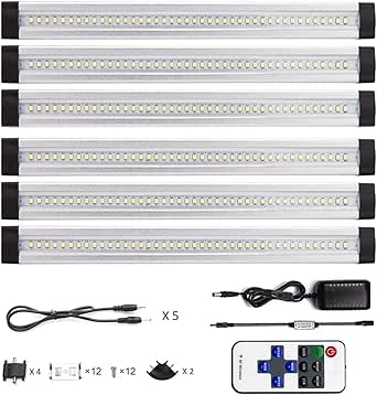 LEBRIGHT Gabinete de luz, dimmable Ultra Thin LED bajo luz de gabinete