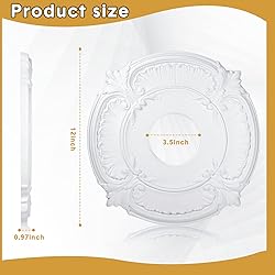 2 Pieces PU Ceiling Medallion Decorative Ceiling