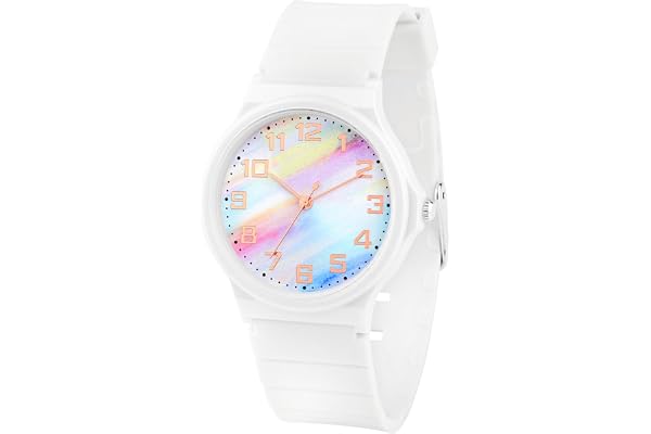Edillas Kids Teens Watch Analog Girls Boys, Waterproof Stylish Watch for Children,Students with Soft Silicone Strap for Kids Teens 4-16 Years Old