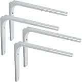 SAYAYO EJR300W-4P Shelf Bracket Corner 300x250mm White Metal 4 Pack