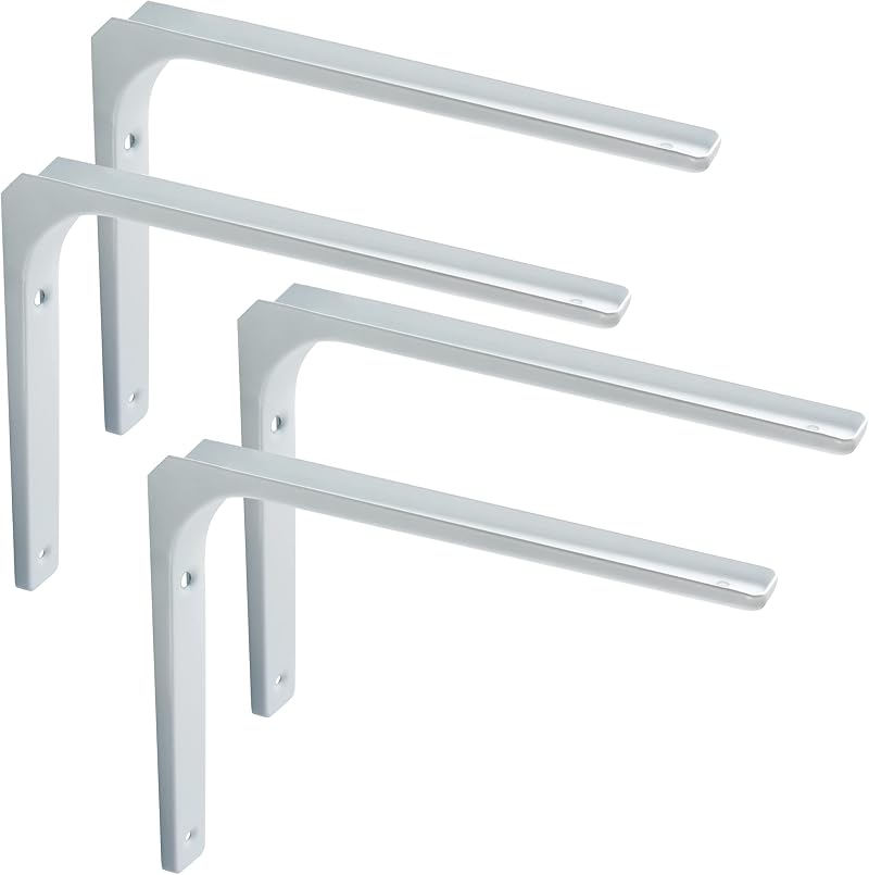 SAYAYO EJR300W-4P Shelf Bracket Corner 300x250mm White Metal 4 Pack