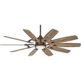 MINKA-AIRE F864L-HBZ Barn 65 Ceiling Fan with LED Light and DC Motor, Brown Heirloom Bronze Finish