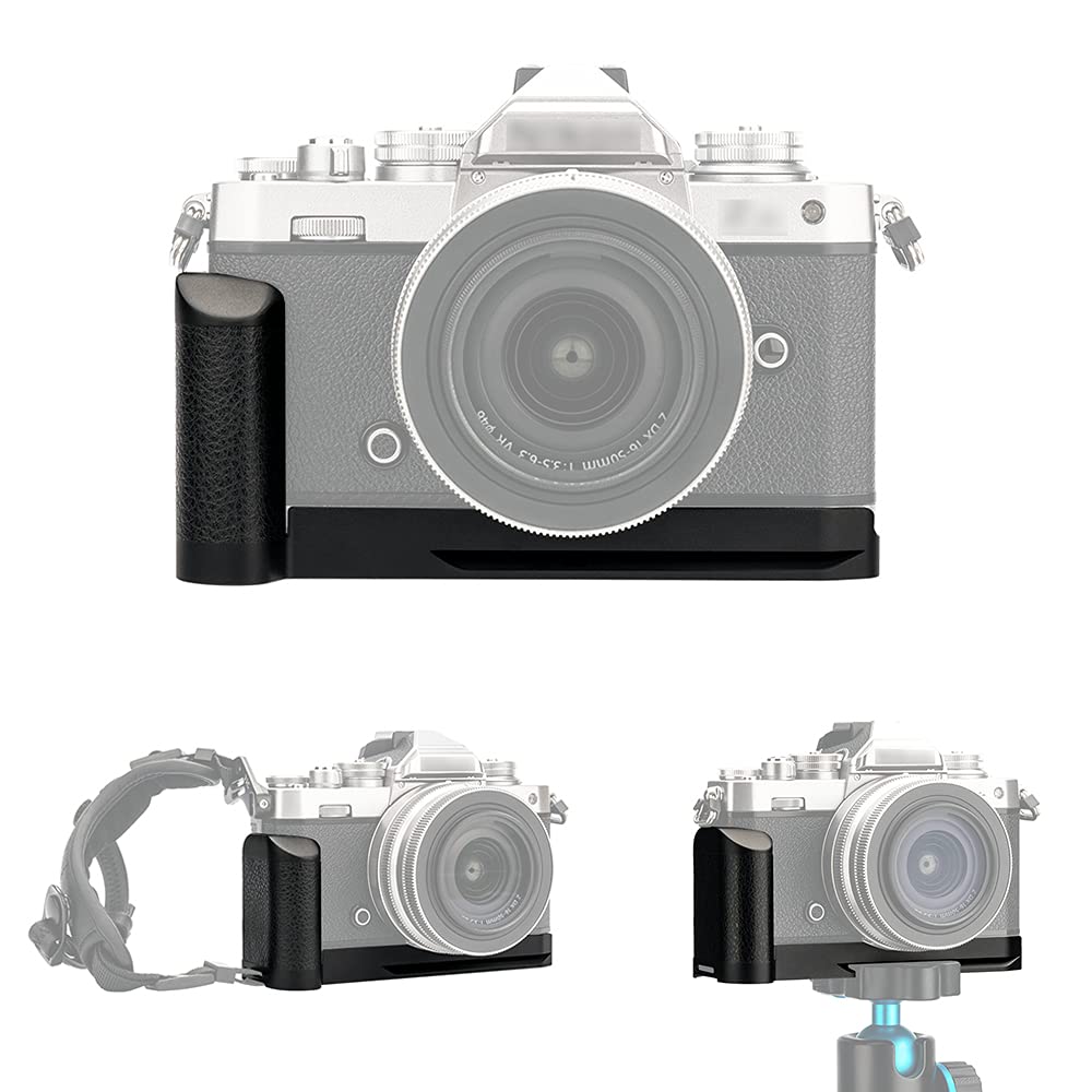 JJC Metal Hand Grip for Nikon Z fc Camera - Arca Swiss Type Quick Release Plate - Anti-Slip L Bracket Enhanced Grip - Replaces Nikon Z fc-GR1 Hand Grip