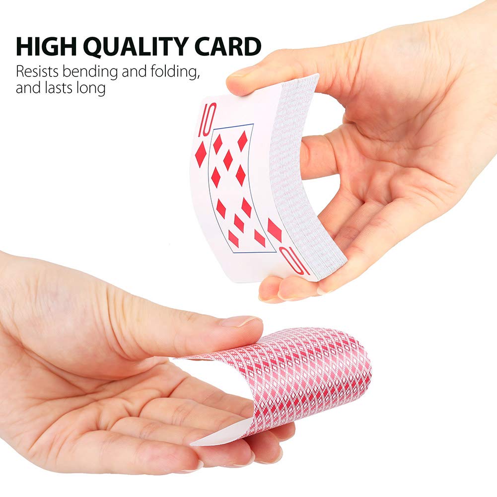 Casino Equipment Pinochle For Texas Holdem Poker Size Cards Games Lotfancy Playing Cards Decks Of Cards Blackjack Euchre Large Print Blue And Red 2 Decks Of Cards For Blackjack Texas Hold Em Pinochle