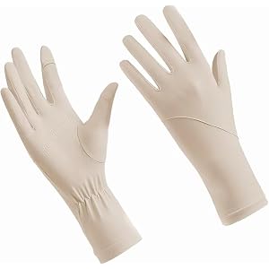 UPF 50+ Ice Silk Driving Gloves Women UV Protection,Breathable Sun Gloves with Touchscreen&Non-Slip Grip,Lightweight Hiking G