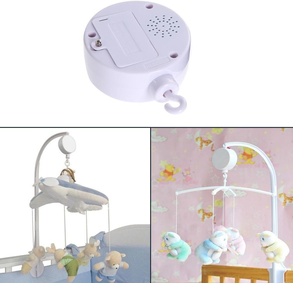 JUYIN Bed Toy Music Box，Baby Sleep Aid Night Light & Shusher Sound