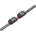 Mssoomm 39.37 inch / 1000mm HSR15 HGR15 15mm Width Square Linear Motion Guideway Guide Rail +2Pcs HSR HGR15 CR Bearing Carriage Slider Slide Block for CNC Machine DIY and Linear Motion Products
