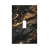 OILbiexn Decorative Light Switch Cover Black Gold